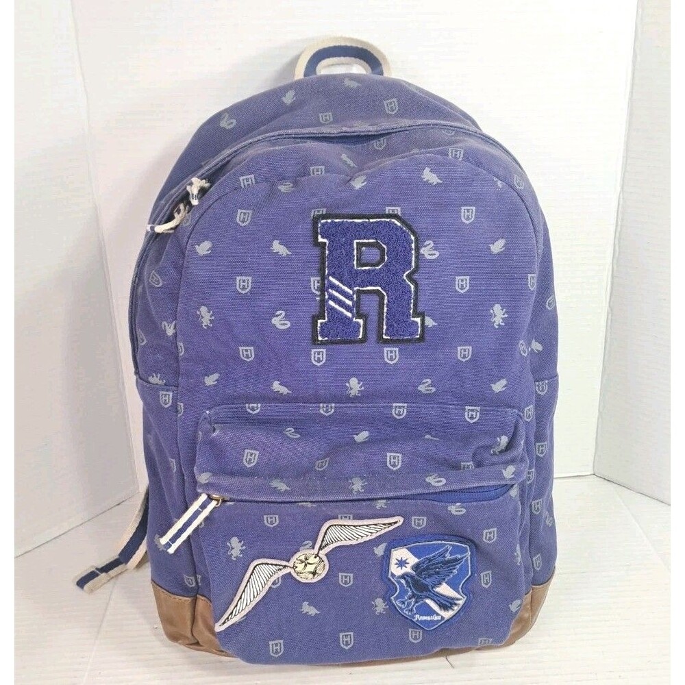 Harry Potter Ravenclaw Canvas Backpack Book Bag Embroidered 16" Kids School HP